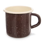 Kubek Emaliowany Kuchenny Garnek Garnuszek Kubeczek z Uchwytem 8 cm 0,4L