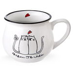 Kubek Koty Kotki Ceramiczny do Picia Kawy Herbaty Ziół Beczułka 300 ml