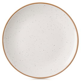 Talerz Deserowy Płytki Mały na Ciasto Deser Ceramiczny Beżowy Kremowy 20 cm