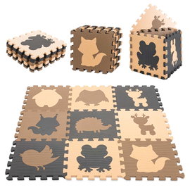 Duża Mata Edukacyjna Piankowa Puzzle Piankowe XL Kojec Składany 85x85 cm