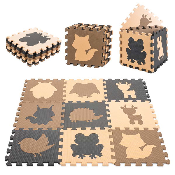 Duża Mata Edukacyjna Piankowa Puzzle Piankowe XL Kojec Składany 85x85 cm
