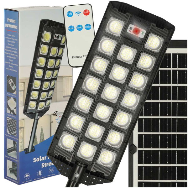 Lampa Solarna LED Zewnętrzna Uliczna Halogen z Czujnikiem Ruchu i Zmierzchu