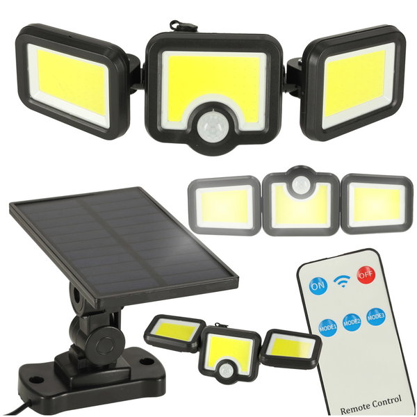 Lampa Solarna LED Ogrodowa Uliczna Wisząca z Czujnikiem Ruchu i Zmierzchu