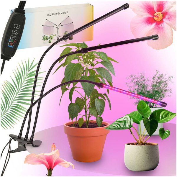 Lampa do Uprawy Wzrostu Roślin Panel LED Oświetlenie Timer + Pilot Zestaw
