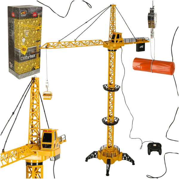 Dźwig Żuraw dla Dzieci Sterowany Pilotem Ruchomy Hak Obracane Ramię 128 cm