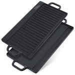 Płyta Żeliwna Grillowa Patelnia Prostokątna Dwustronna Grill Ognisko 50,5cm