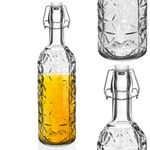 Butelka Szklana z Korkiem Klipsem na Wino Nalewkę Likier Syrop Sok 750 ml