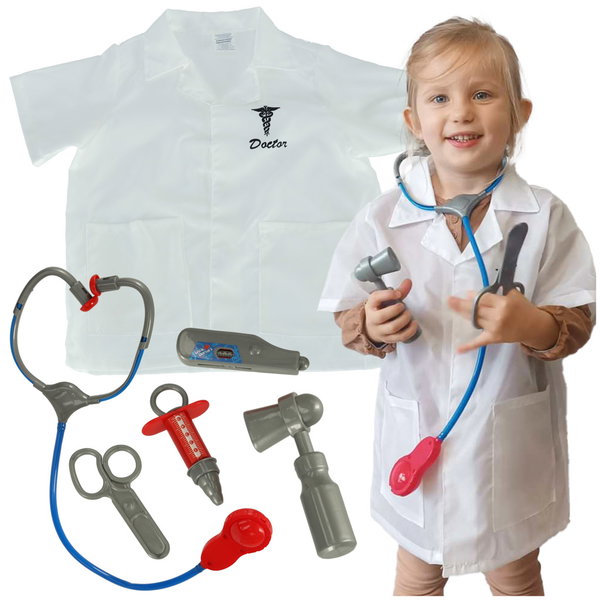 Kostium Strój Karnawałowy Przebranie Lekarz Strój Doktora Zestaw 3-8 Lat