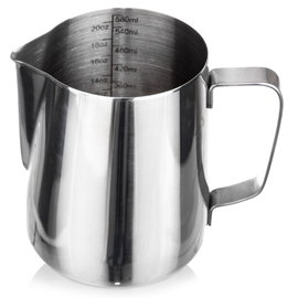 Mlecznik Stalowy Dzbanek Dzbanuszek na Mleko do Spieniania Miarka 580 ml