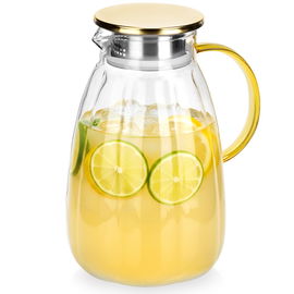 Dzbanek na Napoje Wodę Sok Lemoniadę do Napojów Szklany z Pokrywką 2,2L