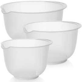 3x Miska Kuchenna do Mieszania Miksowania Ubijania z Miarką 1,5L+2L+2,5L