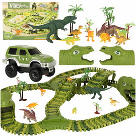 Tor Samochodowy Wyścigowy Park Dinozaurów Zestaw Konstrukcyjny 240 el.