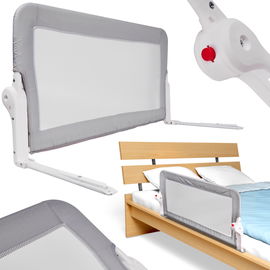 Barierka Ochronna do Łóżka Bramka Zabezpieczająca Składana Kompaktowa 150cm