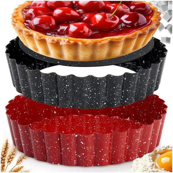 2x Mała Foremka do Tarty Mini Forma Granitowa do Pieczenia Ciasta na Tartę