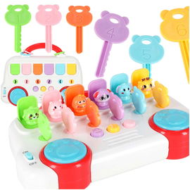 Zabawka Edukacyjna Interaktywna Autobus z Kluczykami Wyskakujące Zwierzątka