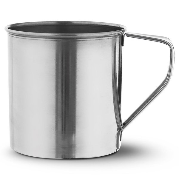 Kubek Stalowy Metalowy Garnuszek Turystyczny Piknikowy Wędkarski 600 ml