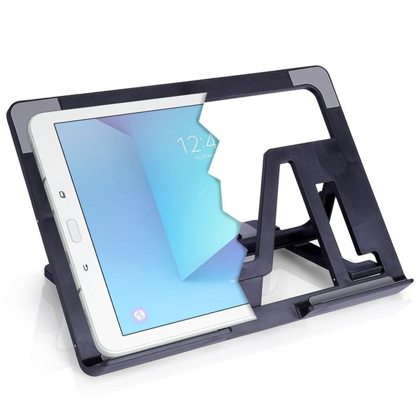 Stojak Uniwersalny Uchwyt Składany Regulowany Czarny Podstawka na Tablet