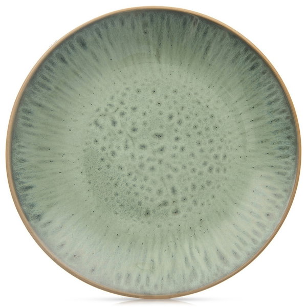 Talerz Deserowy Płytki Mały na Ciasto Deser Ceramiczny Zielony 20,5 cm
