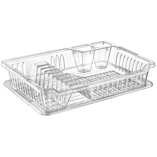 Ociekacz Suszarka na Naczynia Sztućce Talerze Stojąca Plastikowa 40x29 cm