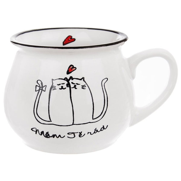 Kubek Koty Kotki Ceramiczny do Picia Kawy Herbaty Ziół Beczułka 300 ml