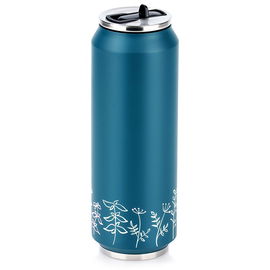 Kubek Termiczny Puszka Termos Bidon na Napoje Ciepłe Zimne Niebieski 0,7L