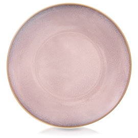Talerz Obiadowy Duży Płytki Płaski na Obiad Ceramiczny Różowy 27 cm