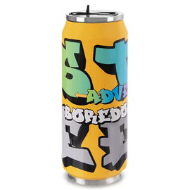 Kubek Termiczny Puszka Termos Bidon na Napoje Ciepłe Zimne Modny 0,5L