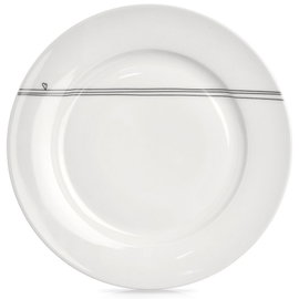Talerz Obiadowy Płytki Płaski Duży Porcelanowy Biały Serce Klasyczny 27 cm