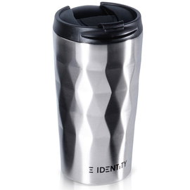 Kubek Termiczny Stalowy Szczelny Nie Przecieka Zamykany Samochodowy Srebrny