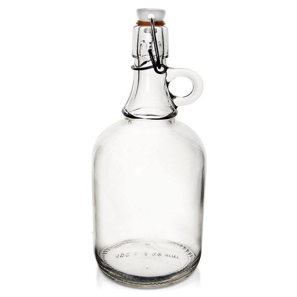 Butelka Szklana z Korkiem Klipsem na Wino Nalewkę Likier Syrop Sok 500 ml