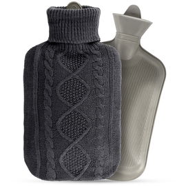 Duży Termofor w Sweterku Pokrowcu Ogrzewacz Podgrzewacz Gumowy na Wodę XXL