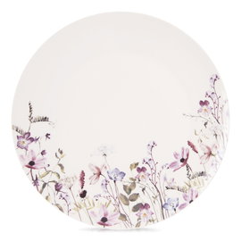Talerz Deserowy Płytki Mały na Ciasto Deser Porcelanowy Kwiaty 20,5 cm