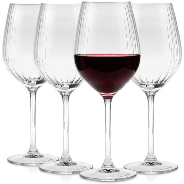 4x Kieliszki do Wina Białego Czerwonego Wody Zestaw Kieliszków 490 ml