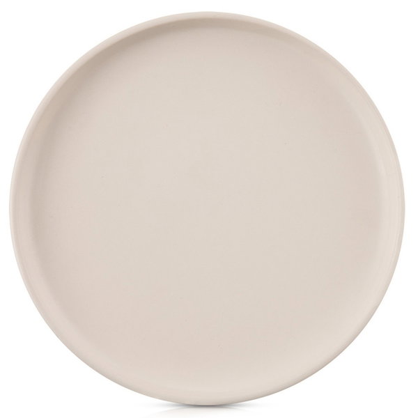 Talerz Deserowy Płytki Mały na Ciasto Deser Ceramiczny Kremowy 20,5 cm