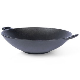 Patelnia Wok Żeliwny Duży do Dań Chińskich Azjatyckich Smażenia Duszenia