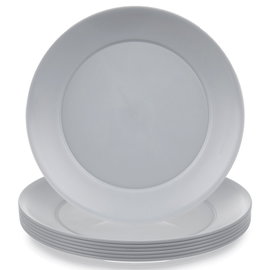 6x Talerze Plastikowe Deserowe Małe Wielorazowe Turystyczne Piknikowe