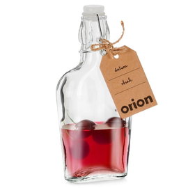 Butelka Szklana z Klipsem na Sok Nalewkę Alkohol Wódkę Bimber Ozdobna 180ml