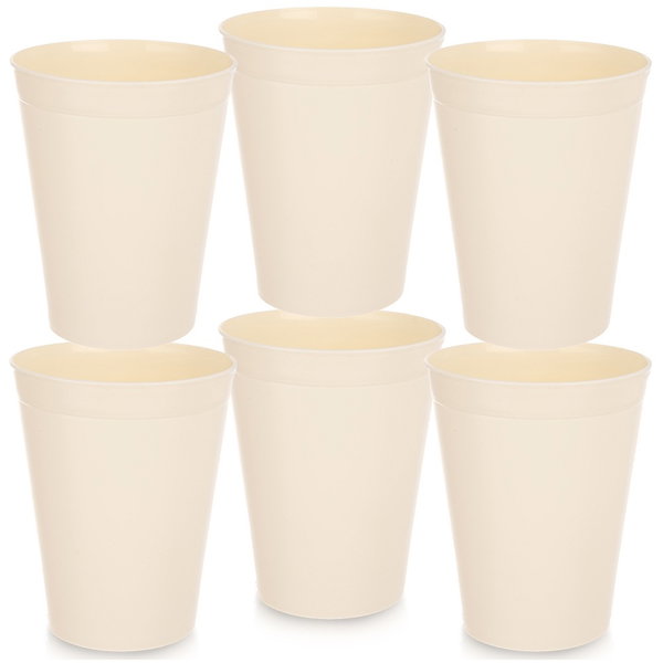 6x Kubki Plastikowe Wielorazowe Turystyczne Piknikowe do Napojów 300 ml