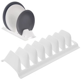 Stojak na Pokrywki Talerze Organizer Kuchenny do Szuflady Szafki Biały
