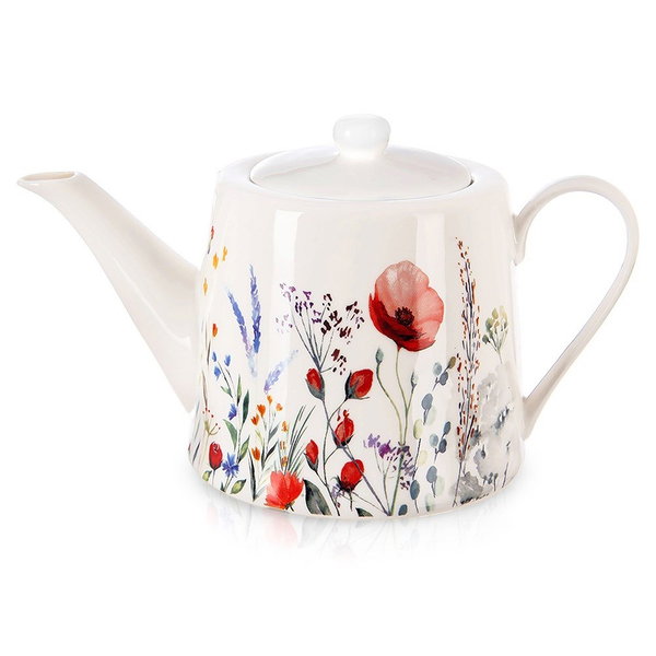 Dzbanek Porcelanowy Maki do Zaparzania Podawania Kawy Herbaty Ziół Naparów