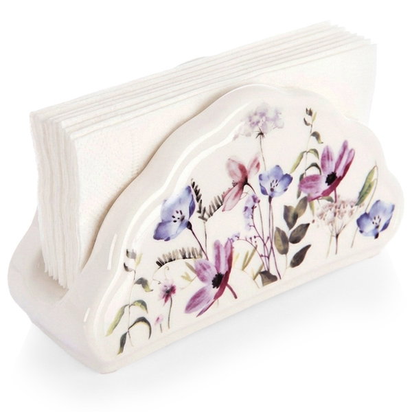 Serwetnik Porcelanowy Stojak na Serwetki Papierowe Chusteczki Stół Kwiaty