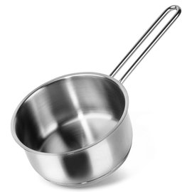 Rondel Rondelek Mały Garnek z Długim Uchwytem Stalowy Nierdzewny 14 cm 0,9L