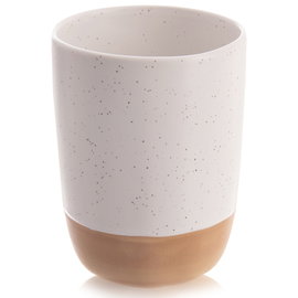 Kubek Ceramiczny do Kawy Herbaty Napojów Ciepłych Zimnych Biały 340 ml