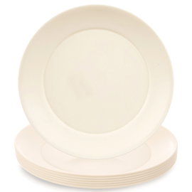 6x Talerze Plastikowe Deserowe Małe Wielorazowe Turystyczne Piknikowe