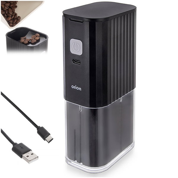Młynek Elektryczny do Mielenia Kawy Ziarnistej Bezprzewodowy z Kablem USB
