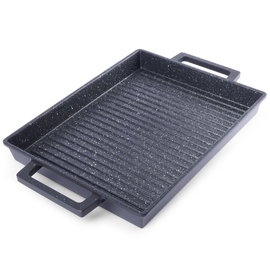 Płyta Grillowa do Grillowania Granitowa Duża Patelnia do Mięsa Ryb Warzyw