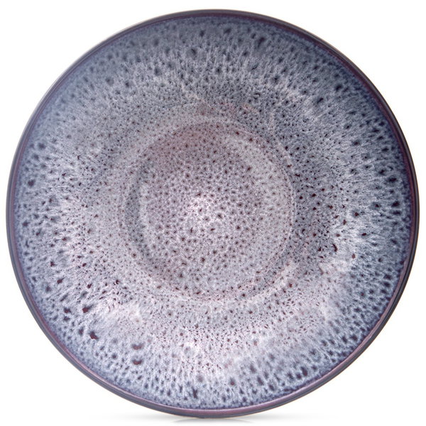 Talerz Obiadowy Duży Głęboki na Zupę Dania Ceramiczny Fioletowy 20,5 cm