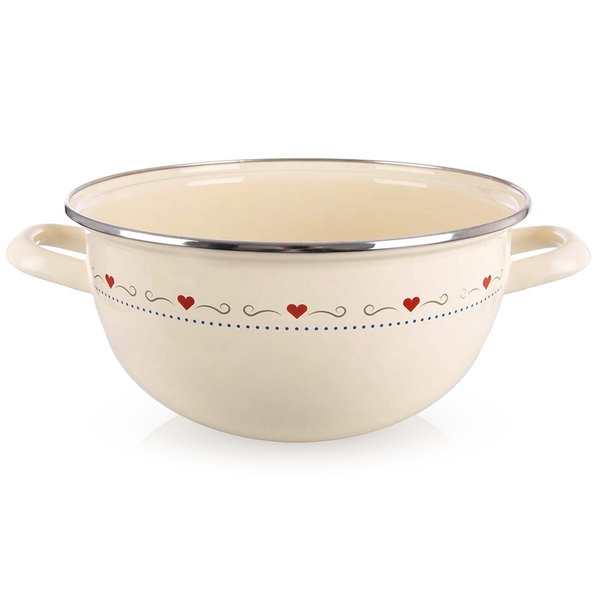 Miska Emaliowana Kuchenna do Mieszania Wyrabiania Ciasta Sałatek 33 cm 5L