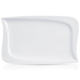 Talerz Kwadratowy Obiadowy Płytki na Obiad Przekąski Półmisek Mona 28x18 cm