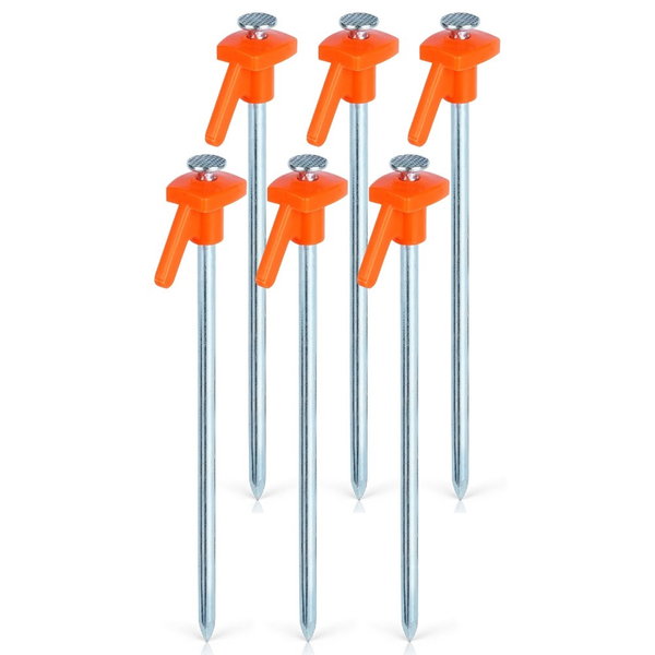 6x Śledzie do Namiotu Kotwy Szpilki Mocujące Wbijane do Ziemi Metalowe 21cm